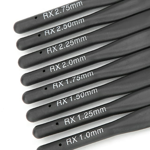 Oubit Black Soft Handle Crochet Hooks Aluminum Hook Set Knitting Weave DIY Craft Needles Small Size
