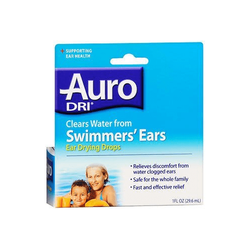 Auro-Dri Swimming Ears Drying Drops Clear Water Clogged Liquid, 1Oz, 5-Pack