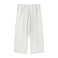 thumbnail image 4 of Kids Wide Leg Capris Pants Boys Girls Wide Leg Casual Cropped Pants Elastic Waist Athletic Trousers 13T, 4 of 6