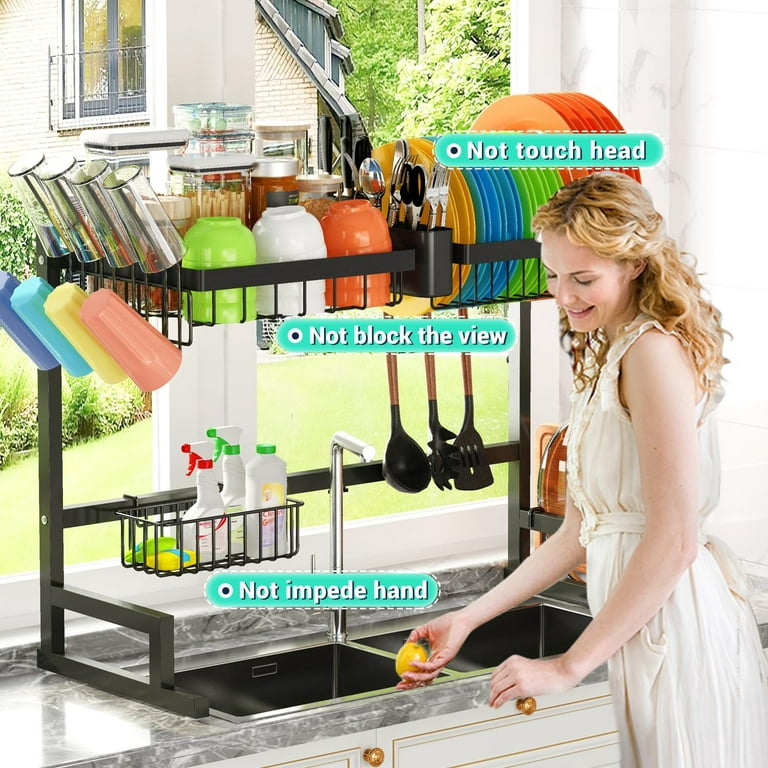  Over Sink Dish Drying Rack (Expandable Height/Length