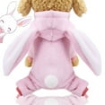 thumbnail image 6 of Pet Pajamas Bunny Shape Cosplay Four-leg Dogs Cats Warm Hooded Jumpsuits Outfit Pet Supplies, 6 of 7