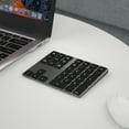 thumbnail image 2 of Clavier Numérique Sans Fil en Aluminium 34 Touches Clavier BT avec Pile Rechargeable Intégrée Pavé pour Windows/iOS/Android (Noir), 2 of 8