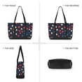 thumbnail image 6 of FORMRS Canvas Laptop Tote Bag for Women with 15.6" Computer Compartments Shoulder Handbag, Red Starry Pattern, 6 of 7