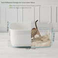 thumbnail image 3 of Large Cat Litter Box High Sided and Side Entry Cat Litter Pan 50 x 40 x 22 CM, Anti-Splashing Deep Tall Cat Boxes for Indoor Cats Basics Kitty Litter Box (White), 3 of 14