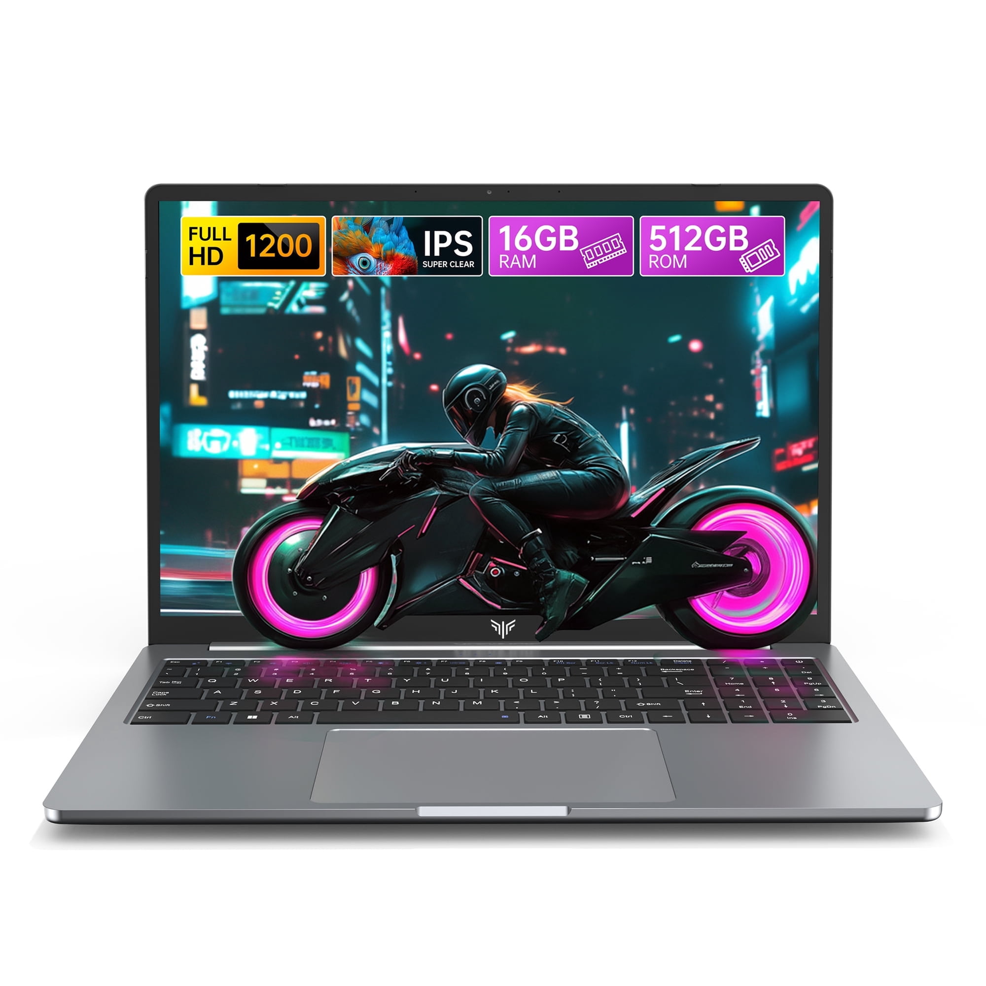 Laptop 17.3'' FHD Intel Quad-Core N97 16GB DDR4 512GB SSD up to 3.6GHz with Windows 11PRO