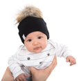 thumbnail image 2 of Lox Lion Tuque en Bambou à Pompon Unique - Noir (TP, 0-3 Mois), 2 of 2