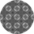 thumbnail image 1 of Ahgly Company Machine Washable Indoor Round Transitional Gunmetal Gray Area Rugs, 5' Round, 1 of 7