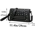 thumbnail image 2 of Women Small Punk Rivet Handbag Purse Clutch Shoulder Tote Top-handle Bag, 2 of 6