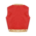 thumbnail image 4 of TiaoBug Kids Boys Arabian Prince Outfits Toad Waistcoat Open Front Vest with Bloomers Dance Pants Set Red 16, 4 of 7