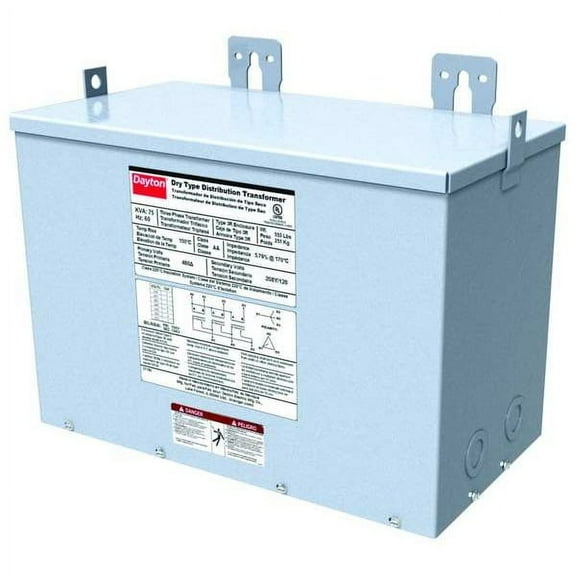 Dayton General Purpose Transformer, 3 kVA, NEMA 3R, 240V AC, 480V AC 44YV05