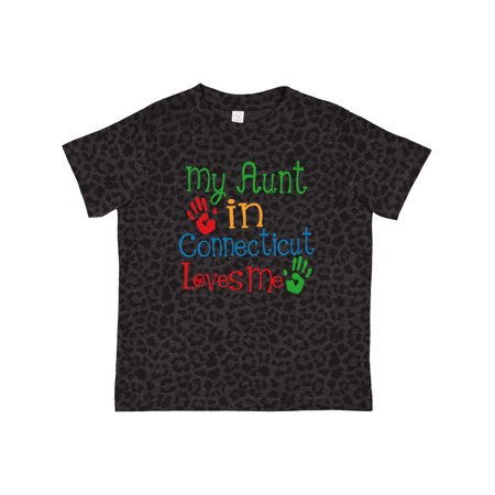 

Inktastic My Aunt in Connecticut Loves Me Gift Toddler Boy or Toddler Girl T-Shirt