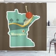 thumbnail image 1 of Ambesonne Minnesota Shower Curtain, Minneapolis Doodle Map, 69"Wx84"L, Multicolor, 1 of 3