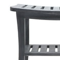 thumbnail image 3 of Redmon 20''x13.5' x17.5'' Contemporary Teak Wooden Bench With Under Seat Shelf, Weathered Gray Finish, 3 of 7