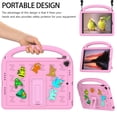 thumbnail image 3 of Dteck Crossbody Strap Kids Case for iPad 9th 8th 7th Generation,Cute EVA Hand Grip Case Shockproof Kickstand Cover with Shoulder Strap for iPad 10.2 inch 2021/2020/2019,Pink, 3 of 6