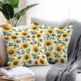 thumbnail image 2 of Countryside Sunflowers Outdoor Pillow Covers Pack of 2 Leaf Vintage Watercolor Flower Field Waterproof Throw Pillow Covers Decorative Cushion Cases for Patio Garden Tent Balcony Couch 26x26 inch, 2 of 8