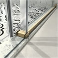 thumbnail image 3 of JERFIT Brushed Gold Frameless Sliding Shower Door with Soft Close, 304 Stainless Steel Pulleys, Nano Easy-Clean & Anti-Explosion Film for Bathroom, 3 of 7