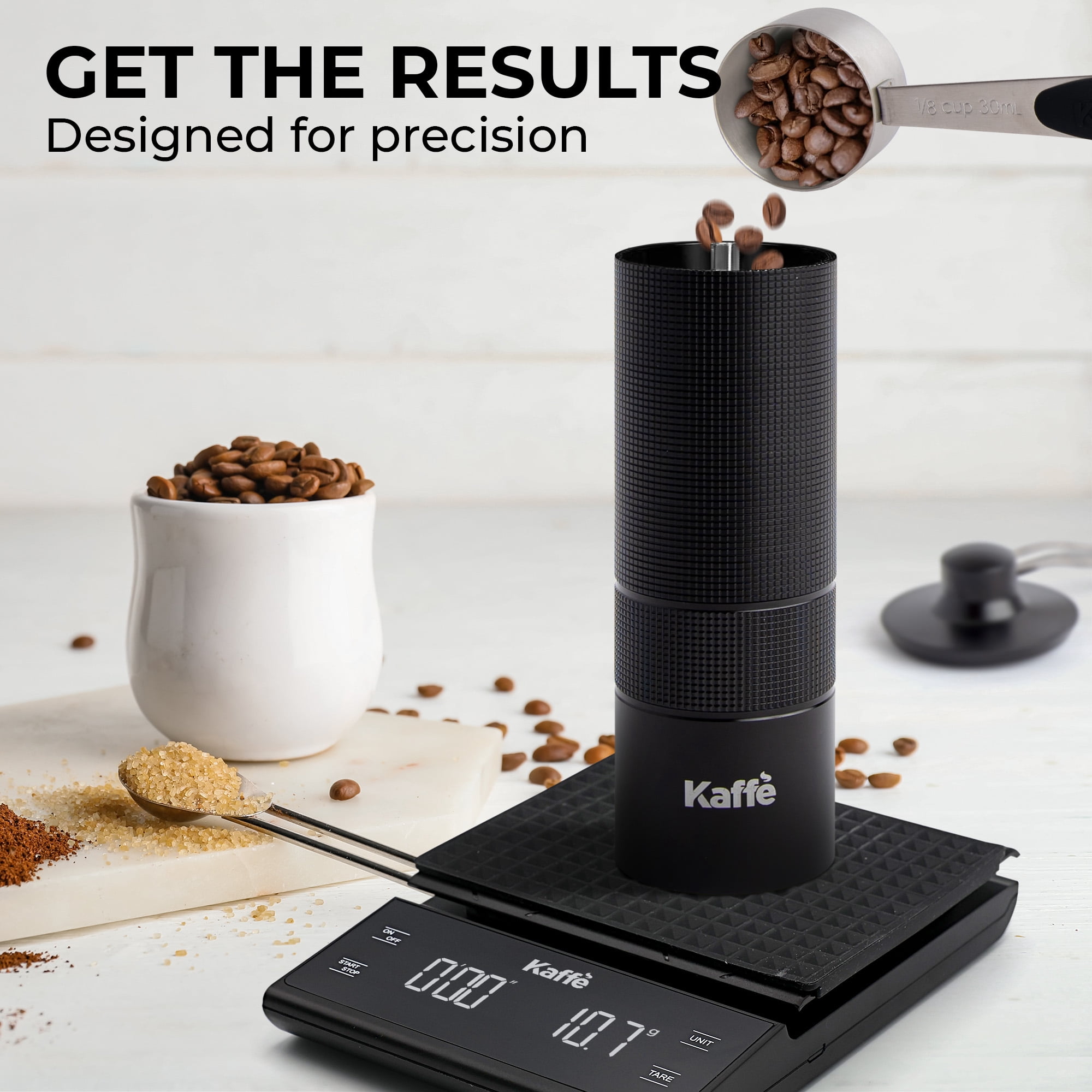 Kaffe - Handheld Manual Coffee Grinder - Black
