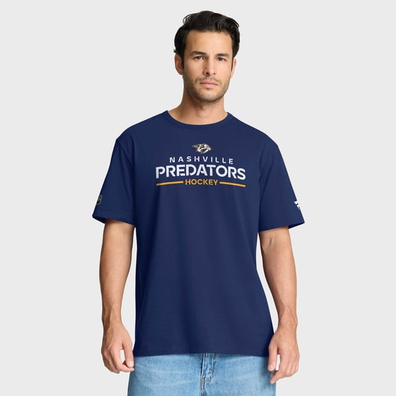 Men's Fanatics Navy Nashville Predators Authentic Pro Primary T-Shirt