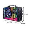 thumbnail image 3 of NEM Stereo Boombox with Bluetooth, LED Lights, NFC, USB, AUX-In, Radio, MP3 &amp; Mic/Guitar Input, 3 of 9