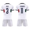 thumbnail image 2 of Uniforme de equipo de país 2022, local y visitante, camiseta de fútbol de Portugal, nombre y número personalizados, uniforme de fútbol oso de fresa Hogar, 2 of 3