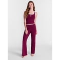 thumbnail image 2 of No Boundaries Cotton Blend Jersey Sleep Lace Tank Top, Women’s XXS-3X, 2 of 6