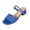 Womens Casual Shoes # Dark Blue, variant on Samdudou Dress Shoes for Women Open Toe Slide Sandals Low Block Heel Two Strap Design Textured Wide Instep Band and Thin Metallic Accent Ankle Slip On Footwear