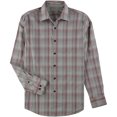 thumbnail image 1 of Tasso Elba Mens Triantino Plaid Button Up Shirt, Red, Small, 1 of 1
