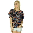 thumbnail image 1 of Bimba Women Kimon Sleeve Printed custom Top Short Rayon Blouse Casual Boho Clothing, 1 of 1
