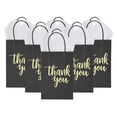 thumbnail image 1 of Bolsas de regalo DjinnGlory Thank You de papel negro, paquete de 50 unidades, más pañuelos, 1 of 9