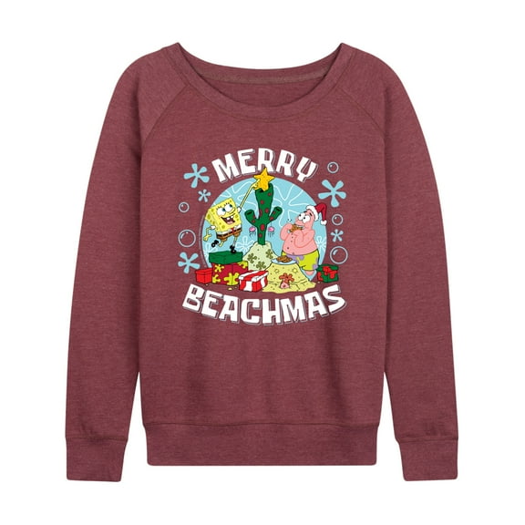 SpongeBob SquarePants - Merry Beachmas - Women's Lightweight French Terry Long Sleeve Shirt