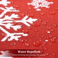thumbnail image 4 of Christmas Shower Curtain, Red Floral Snowflake Shower Curtains for Bathroom, Christmas Decorations Fabric Curtains, Water Resistant, Machine Washable (72x72 Inches), 4 of 6