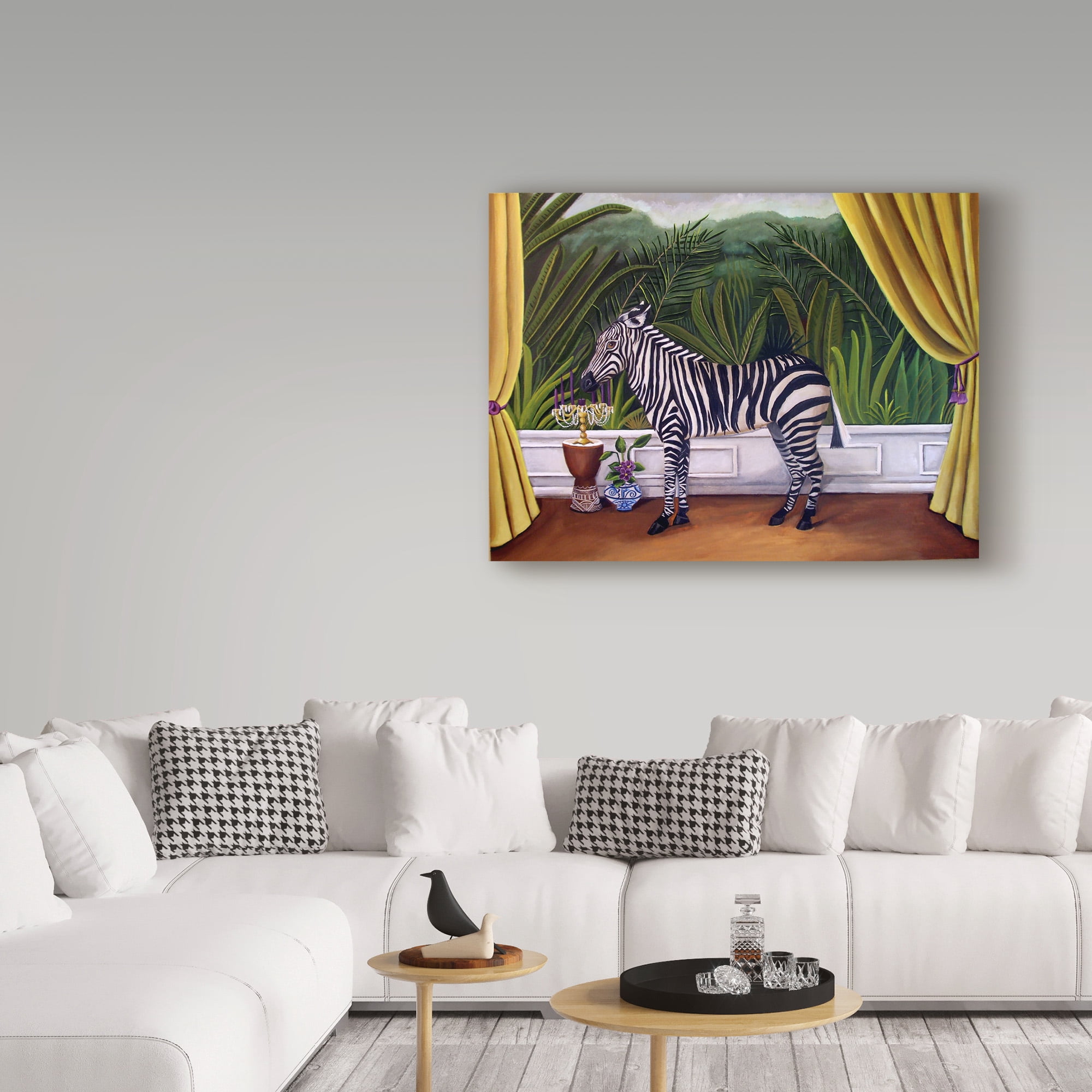 Trademark Fine Art 'Zebra Centered' Canvas Art by Catherine A Nolin