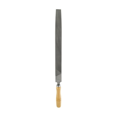 Uxcell Tip Medium Cut File 14 Double Cut Teeth High Carbon Steel with Wood Handle