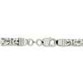 thumbnail image 4 of 925 Sterling Silver 7.5mm Square Byzantine Chain 20 Inch, 4 of 5