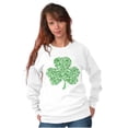 thumbnail image 4 of St Patricks Day Lucky Irish Shamrock Unisex Plus Fleece Graphic Sweatshirt Brisco Brands 2X, 4 of 5