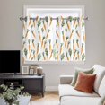 thumbnail image 5 of Carrots Easter Kitchen Curtains Short 45 Inch Length, Watercolor Orange Green Vegetable Grommet Top Bedroom Living Room Curtains, Light Filtering Cafe Curtain Drapes 2 Panels Set 84''x45'', 5 of 9