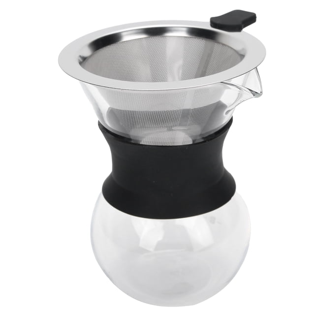 Cafetière à Verser, Cafetière en Verre Réutilisable Accessoire de Café Cafetière avec Filtre Confort Ultime
