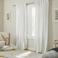 thumbnail image 2 of TOWN & COUNTRY LUXE Velour Solid Heavyweight Indoor Curtains, Light Filtering Opacity, Triple Pinch Pleat Top, Plush Velvet, 2-Pack Set, 27"x96", Winter White, 2 of 11