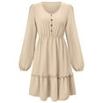 thumbnail image 4 of Sngxgn Women's Beach Dress Casual Vacation Short Summer Dresses(Beige,S), 4 of 9