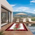 thumbnail image 2 of Christmas Poinsettia Outdoor Rug 6x9 Ft, Non Slip Washable Area Rug, Xmas Botanical Pine Cones Red Plaid Patio Rugs Carpet Runner, Large Floor Mat for Indoor/Outdoor Deck Porch Camping, 2 of 8