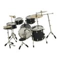 thumbnail image 3 of 8x Realistic Mini Drum Set Music Instrument Accessories for Dollhouse Black, 3 of 6