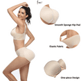 thumbnail image 2 of BIMEI One-piece Sponge Butt Lifter Padded Panties Women's Briefs Hip Enhanced Underwear,Beige,L, 2 of 5