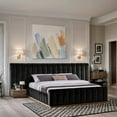 thumbnail image 5 of Meridian Furniture Amara Black Velvet King Bed with Added Panels, 5 of 10
