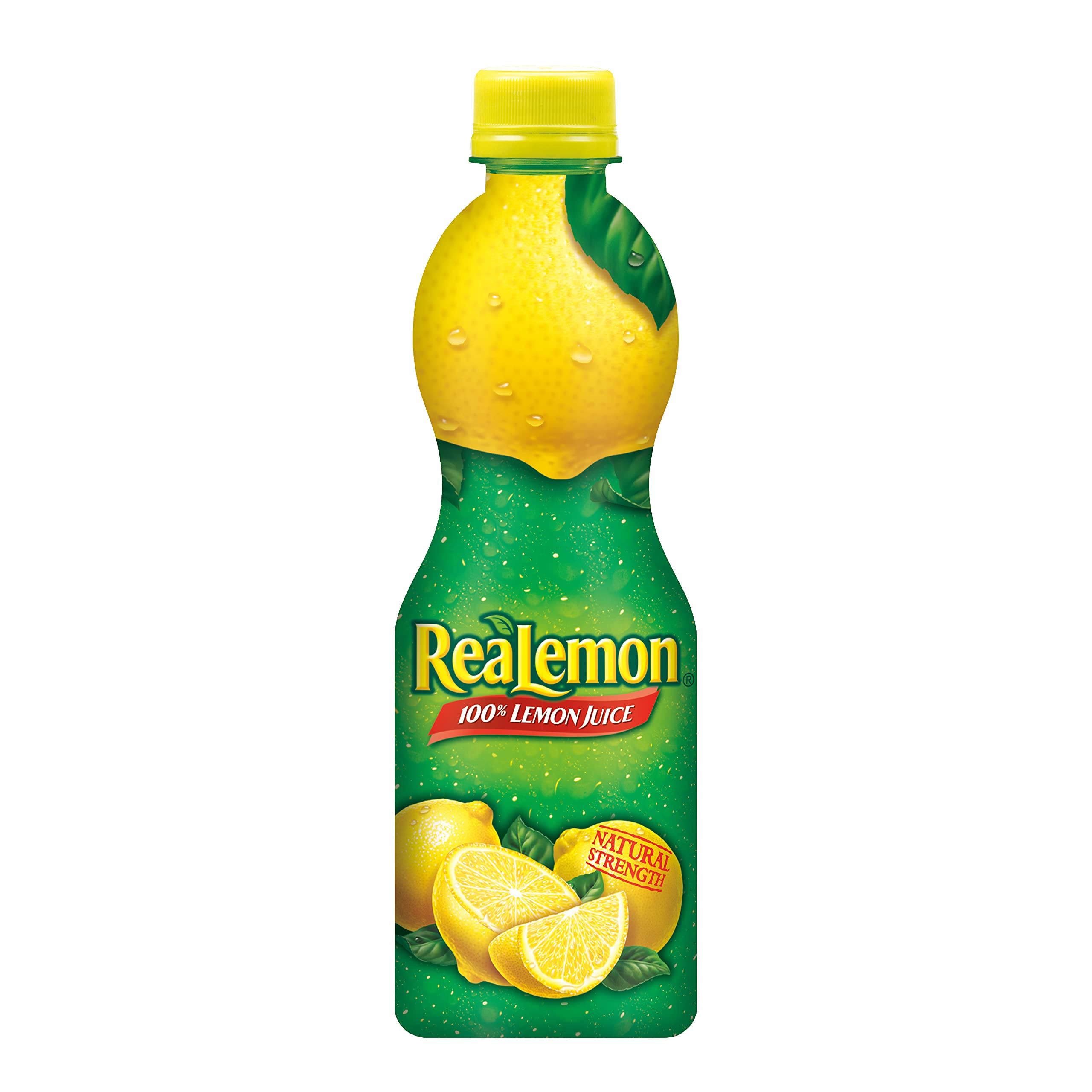 Realemon 100% Lemon Juice, 8 Fl Oz Bottle (Pack Of 12), Made With Lemon Juice From Concentrate, Gluten-Free, Sodium Free, Perfect Mixer To Add To Cocktails And Marinades