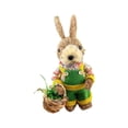 thumbnail image 2 of Decoraciones de Pascua, adornos de Pascua, regalos de Pascua, adorno de conejito tejido con hierba, estilo bosque, decoración de esquina, diseño de jardín, adorno de madera, 2 of 7