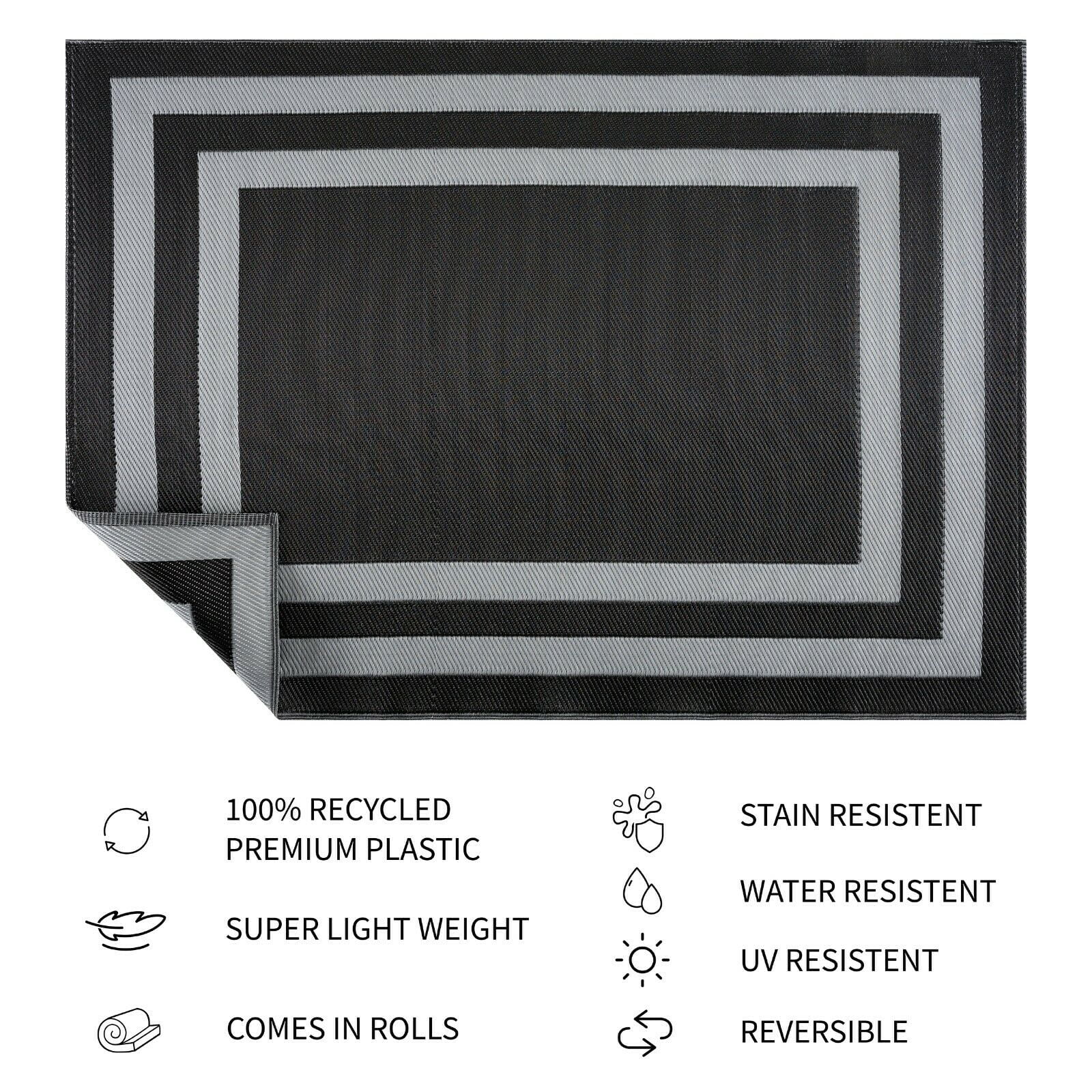 Paris Design 100% Eco-friendly Lightweight Plastic Outdoor Mat/Rug