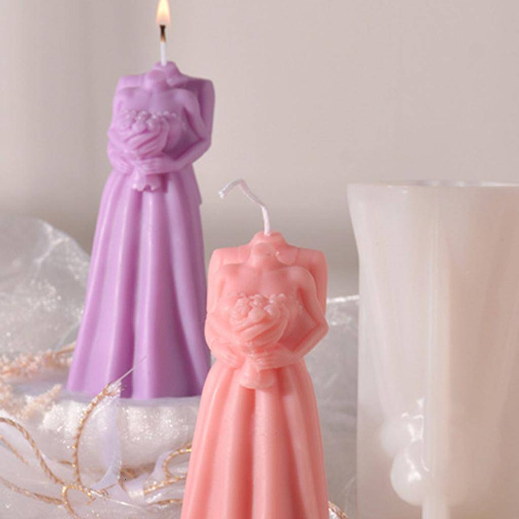 Mother and Kids Silicone Candle Mold Couples Aromatherapy Candle Mould for DIY Craft Soap Cookie Fondant Soap Decor