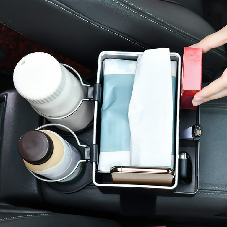Multifunctional Car Armrest Storage Box Cup Holder Tissue Box Large  Capacity Car Interior Organizer Boxes Auto Accessories