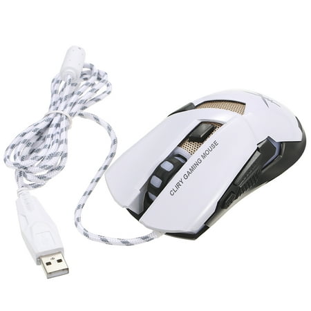 Gaming Mouse Wired RGB Ergonomic Game Mouse USB Computer Mice PC Laptop Gaming Mouse With Low Noise（White and (Best Low Budget Mouse)