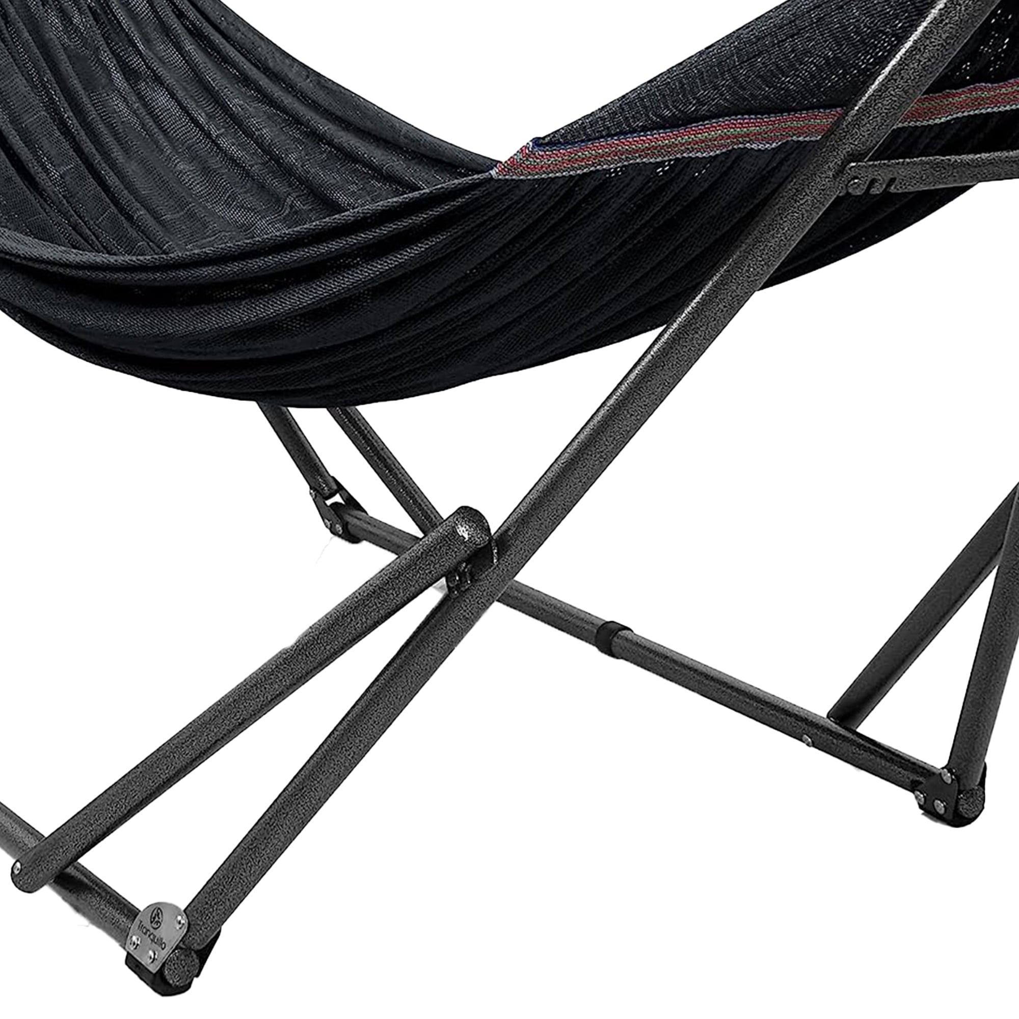 Tranquillo Universal 106.5" Double Hammock w/ Adjustable Stand & Bag, Black